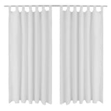 Vidaxl rideaux micro-satin avec anneaux 140 x 175 cm 2 pièces (crème)