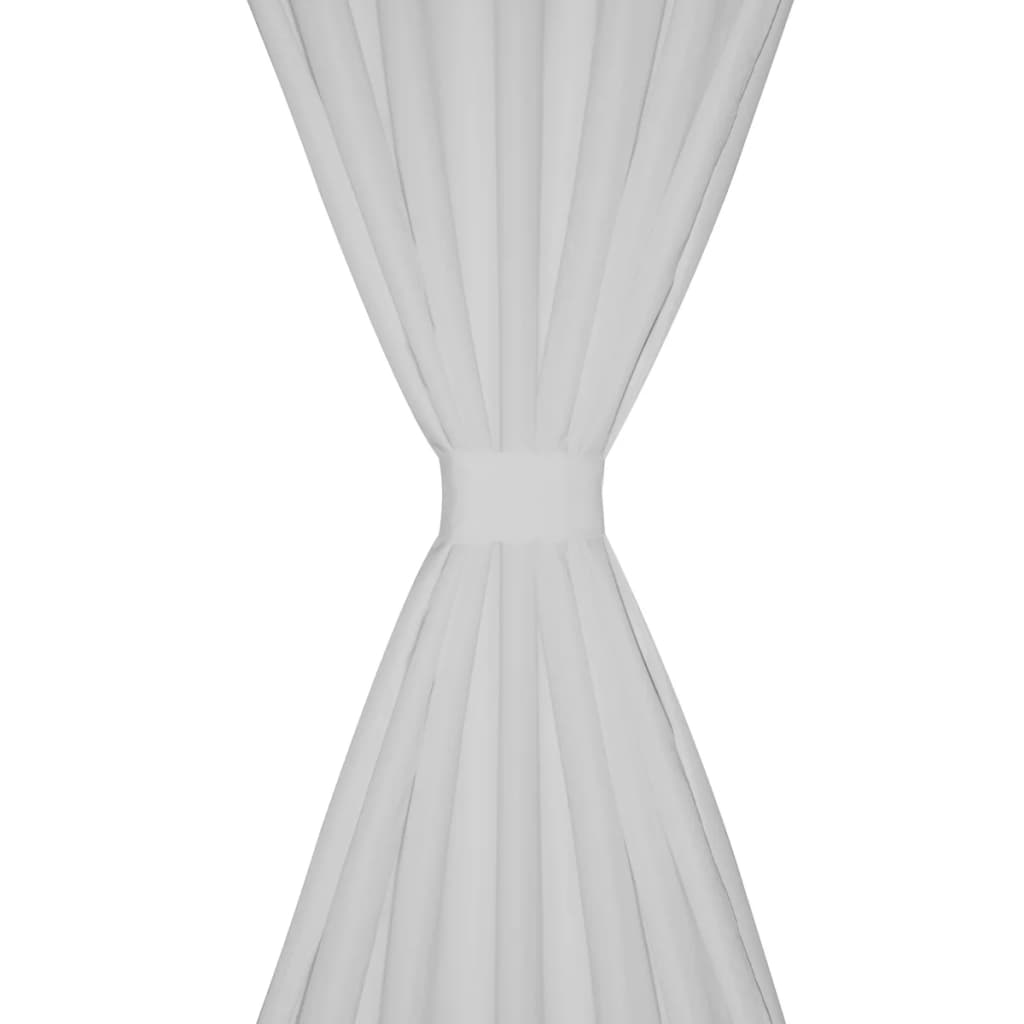 Vidaxl rideaux micro-satin avec anneaux 140 x 175 cm 2 pièces (crème)