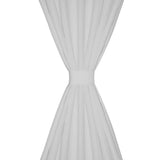 Vidaxl rideaux micro-satin avec anneaux 140 x 175 cm 2 pièces (crème)