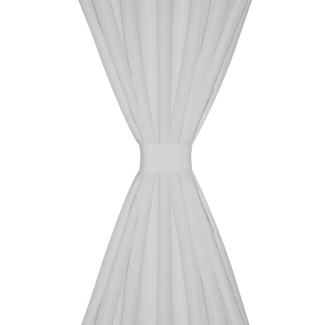 Vidaxl rideaux micro-satin avec anneaux 140 x 175 cm 2 pièces (crème)