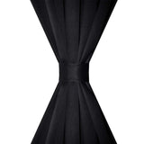 Rideaux vidaxl avec des emplacements 135 x 245 cm noirs 2 sts