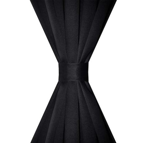 Rideaux vidaxl avec des emplacements 135 x 245 cm noirs 2 sts