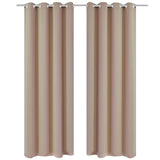 Rideaux vidaxl avec anneaux en métal 135 x 245 cm 2 pièces (crème)