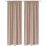 Rideaux vidaxl avec des emplacements 135 x 245 cm crème 2 sts