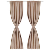 Rideaux vidaxl avec des emplacements 135 x 245 cm crème 2 sts