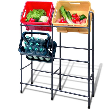 Rack de stockage Vidaxl pour 6 caisses d'acier