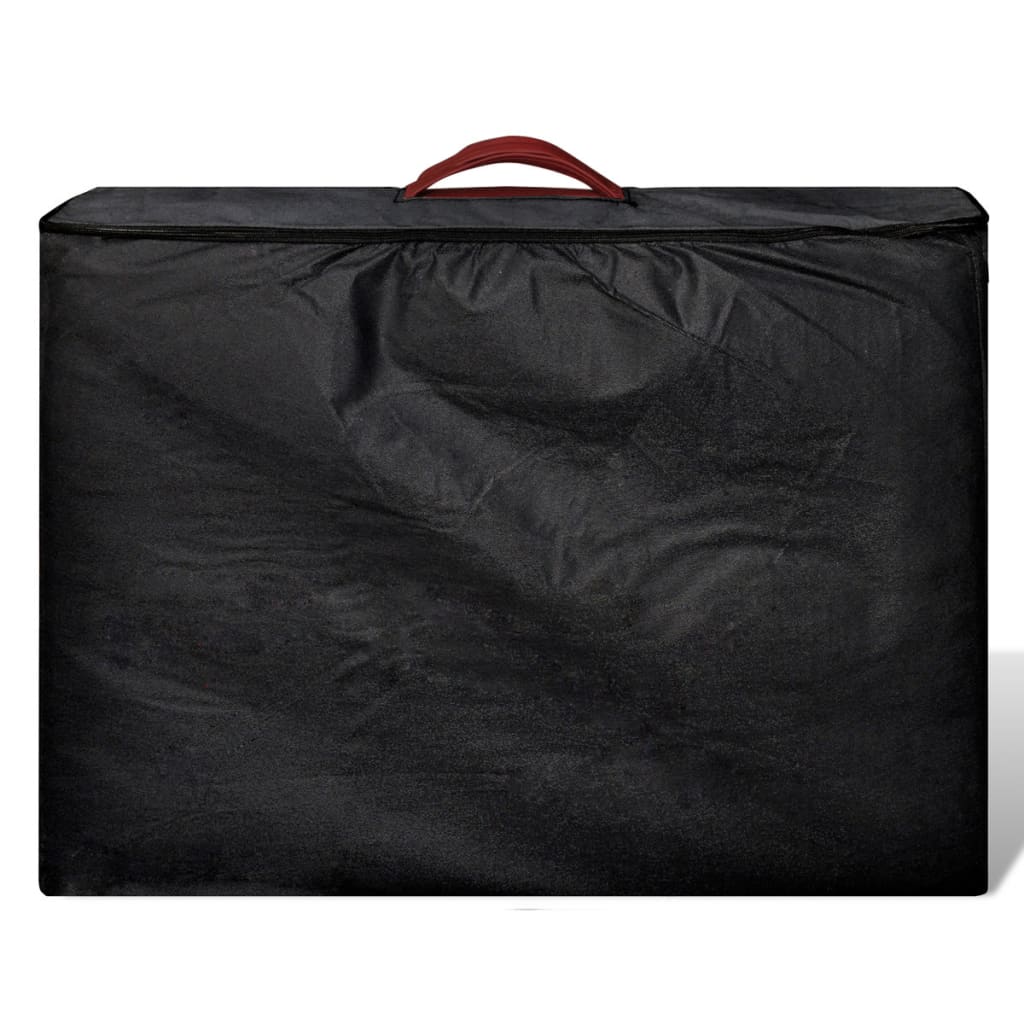 Vidaxl Massage pliable Tableau 2 zones avec cadre en bois (rouge)