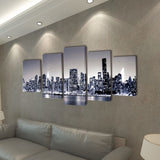 Vidaxl toile de mur de mur ensemble monochrome York Skyline 100 x 50 cm