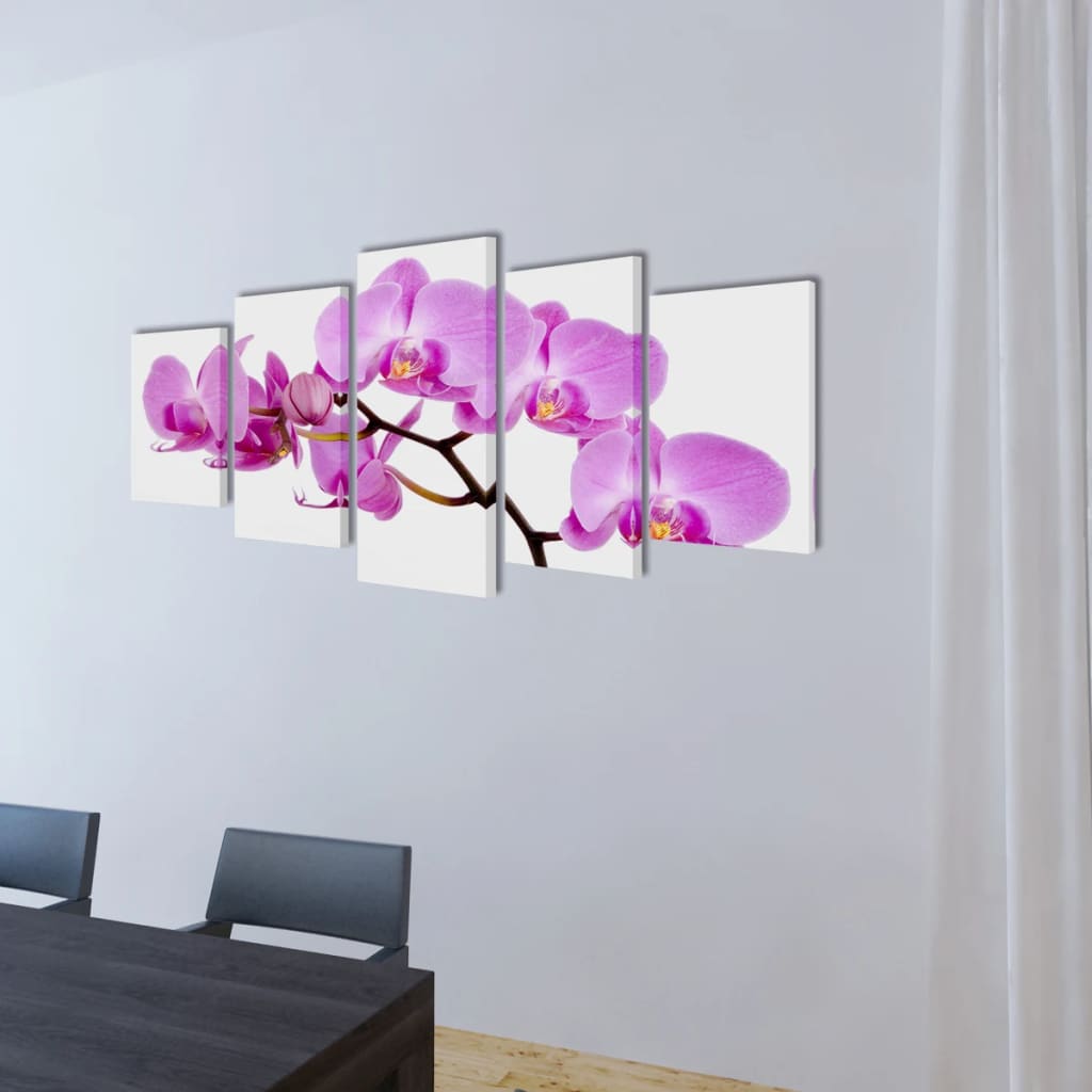 Sada tlaku na stěny Vidaxl Panvas Orchid 200 x 100 cm