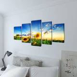 Vidaxl toile pression de mur imprimé tournesol 200 x 100 cm