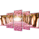 VidaXL ensemble d'impressions murales sur toile fleur de cerisier 200 x 100 cm
