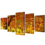 Vidaxl Wall Print Set Esdoorn 100x50 cm lærred