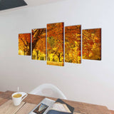 Vidaxl Wall Print Set Esdoorn 100x50 cm lærred