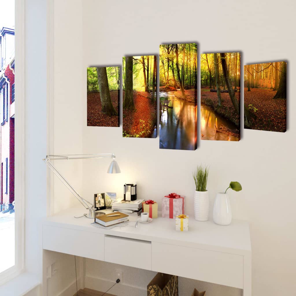 Vidaxl Wall print set forest 200 x 100 cm