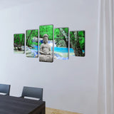 Vidaxl Canvas Wall Print Set Bouddha 200 x 100 cm