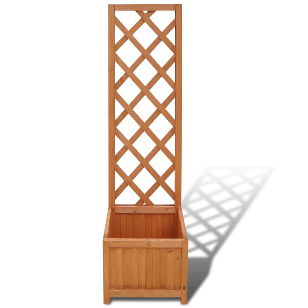 Jardinière vidaxl avec cadre d'escalade 40x30x135 cm
