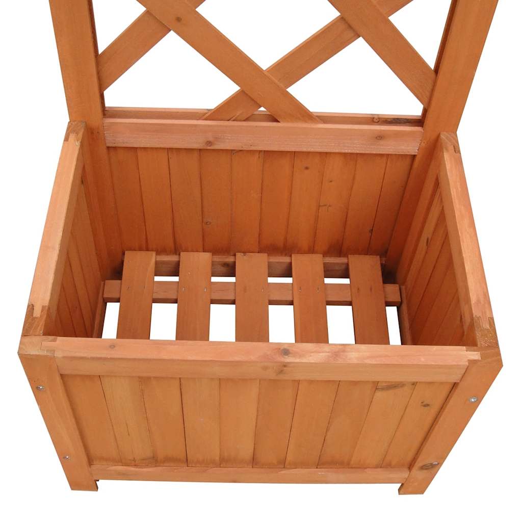 Jardinière vidaxl avec cadre d'escalade 40x30x135 cm