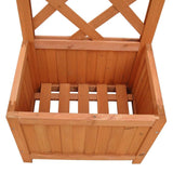 Jardinière vidaxl avec cadre d'escalade 40x30x135 cm