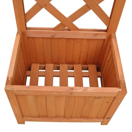 Jardinière vidaxl avec cadre d'escalade 40x30x135 cm