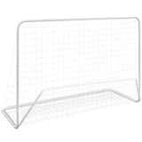 Vidaxl fotbollsmål med netto 182x61x122 cm stålvit