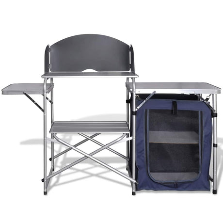 Vidaxl camping cuisine pliable avec aluminium de pare-brise