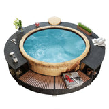 Vidaxl Hotub-bombouw poli rattan nero