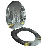 Vidaxl Toilet Seat de MDF avec New York Dessin