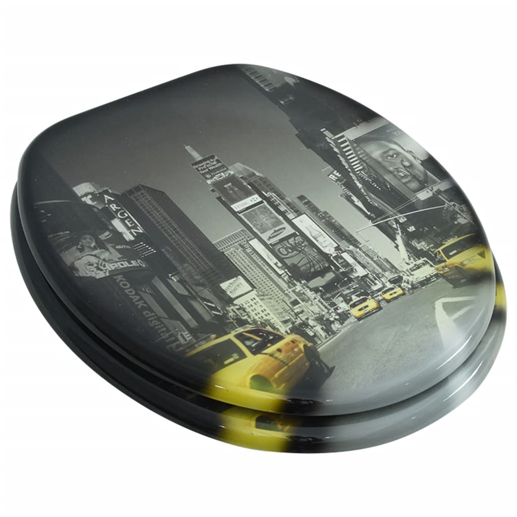 Vidaxl Toilet Seat de MDF avec New York Dessin