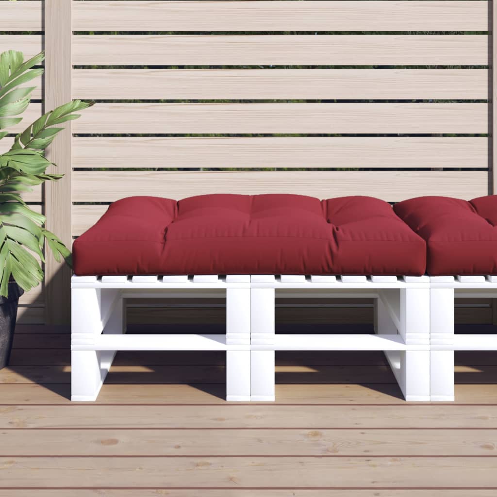 Coussin de palette vidaxl 120 x 80 x 12 cm de tissu rouge