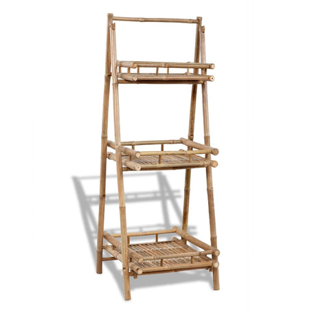Vidaxl Plant Rack Bamboo pliable à 3 couches