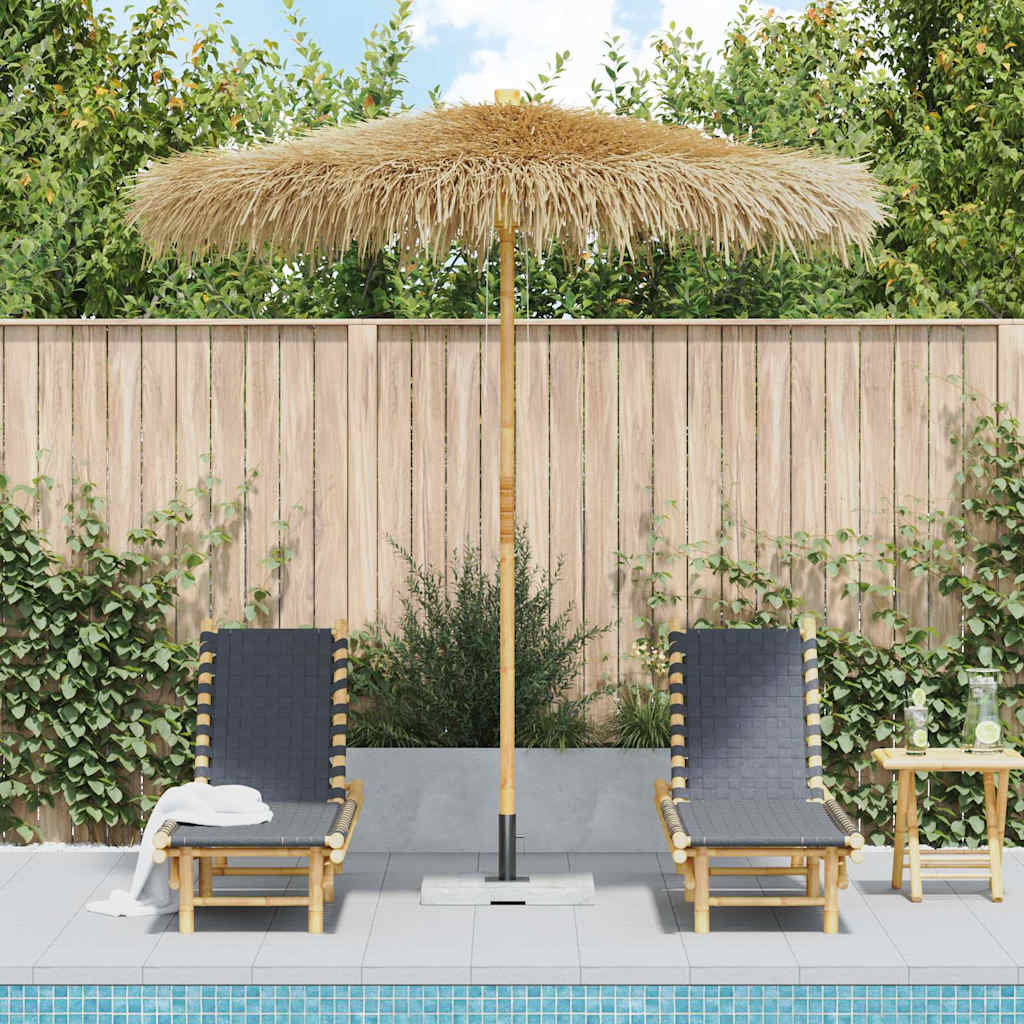 Vidaxl parasol en bambou avec toit de feuilles de banane 270 cm