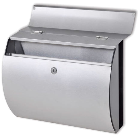 Vidaxl en acier inoxydable en boîte à lettres