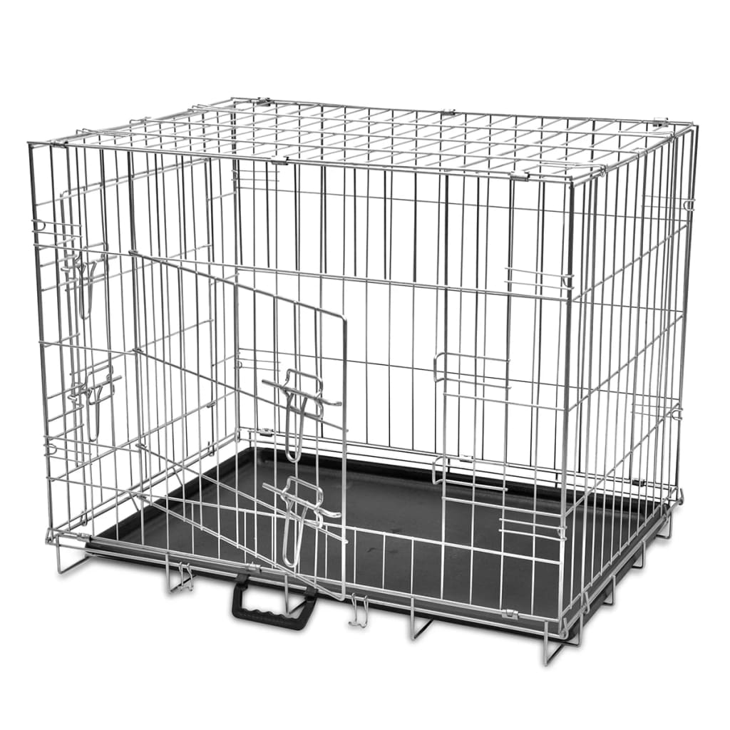 Vidaxl Dog Bank pliable en métal l