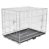 VidaXL Dog Bank Collapsible XL Metal