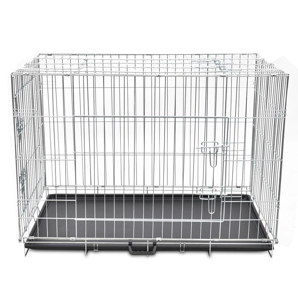 VidaXL Dog Bank Collapsible XL Metal