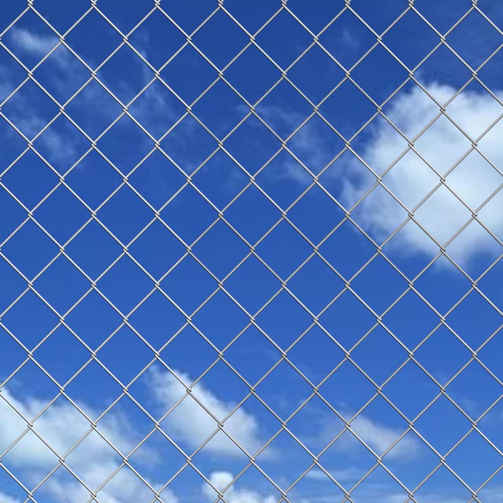 Clôture en maille vidaxl 25x0,8 m en acier galvanisé couleur argent coloré