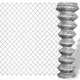 Vidaxl mesh fence 25x1.25 m galvanized steel silver colored