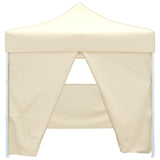 Tente pliante vidaxl avec 4 murs latéraux 3x3 m crème