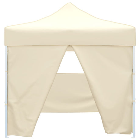 Tente pliante vidaxl avec 4 murs latéraux 3x3 m crème