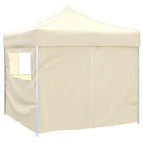 Tente pliante vidaxl avec 4 murs latéraux 3x3 m crème