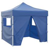 Tente pliante vidaxl avec 4 murs latéraux 3x3 m bleu