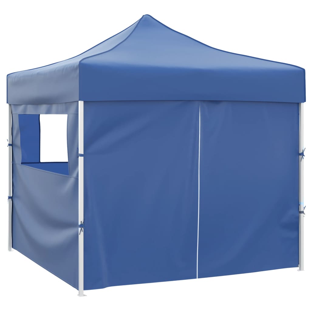 Tente pliante vidaxl avec 4 murs latéraux 3x3 m bleu
