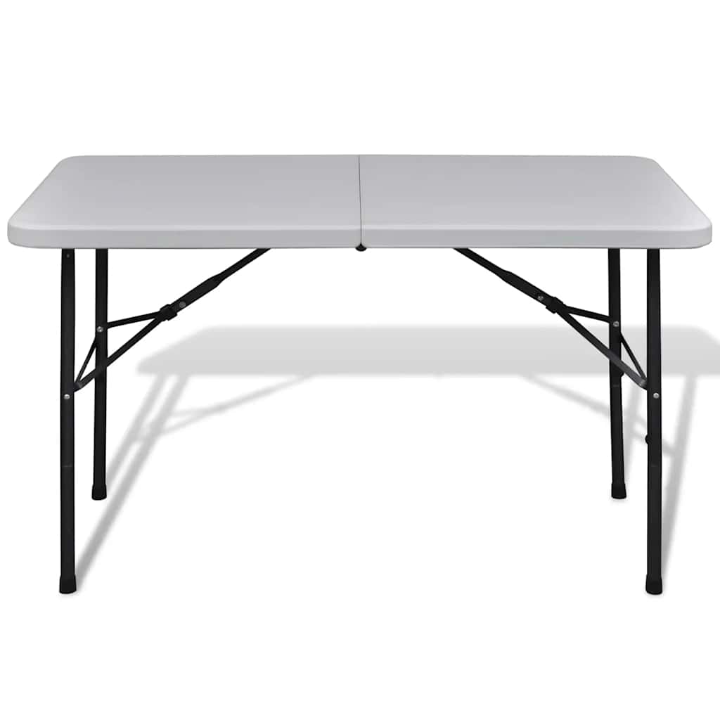 Table de pliage Vidaxl pour l'extérieur de 122 cm HDPE blanc