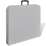 Table de pliage Vidaxl pour l'extérieur de 122 cm HDPE blanc