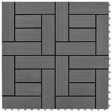 Vidaxl Terrace Tiles 11 kusů 30 x 30 cm WPC 1 m2 (šedá)