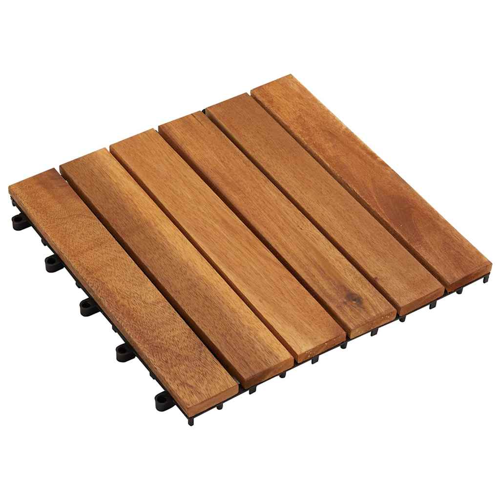 Vidaxl Terrace Tiles Wood ACACIA 30 x 30 cm Modèle vertical (10 pièces)