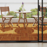 Vidaxl Terrace Fliser Acacia Wood 30 x 30 cm lodret mønster (10 stykker)