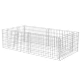 Vidaxl Gabion Planter Benk 180x90x50 cm en acier galvanisé