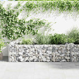 Vidaxl Gabion Planter Benk 180x90x50 cm en acier galvanisé