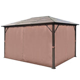 Vidaxl Arbor con tenda 400x300 cm Aluminio marrone